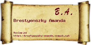 Brestyenszky Amanda névjegykártya
